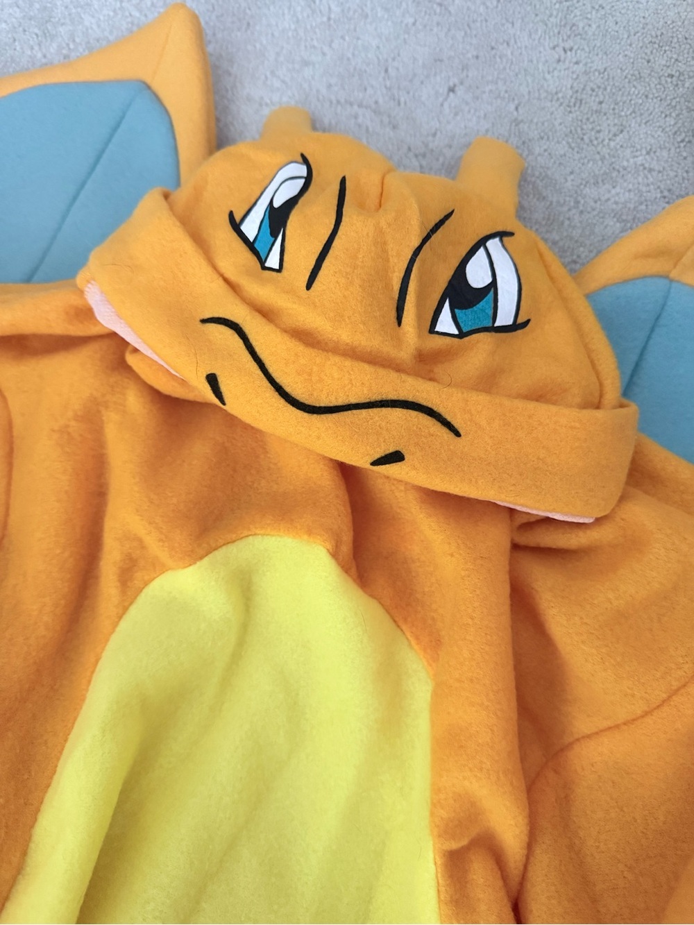 Pokemon Charizard Orange and Yellow Hooded Kids Costume